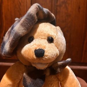 Musical Animated Plush Bear with Hat and Scarf